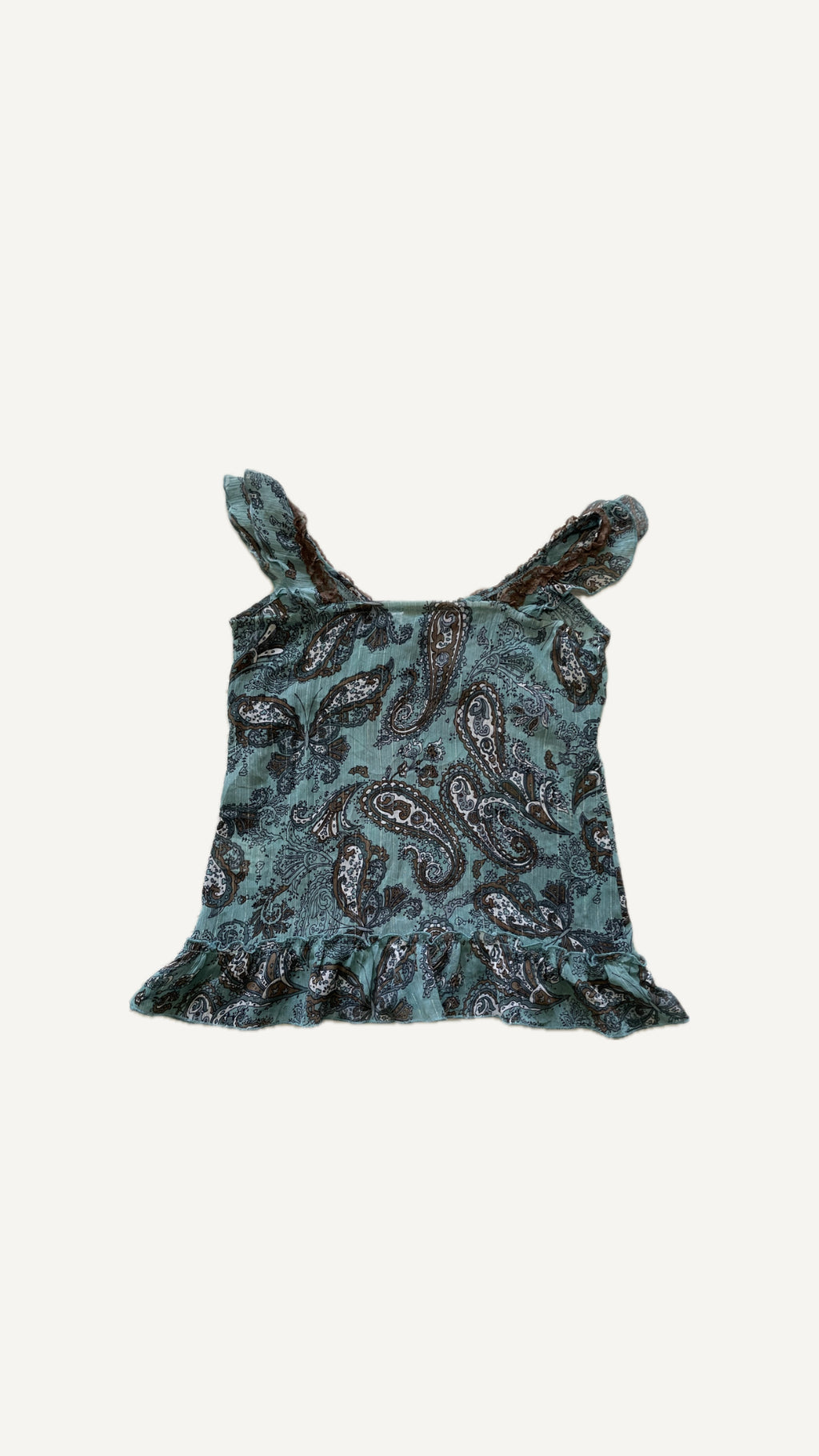 2000's Paisley Tie-Strap Cami Top