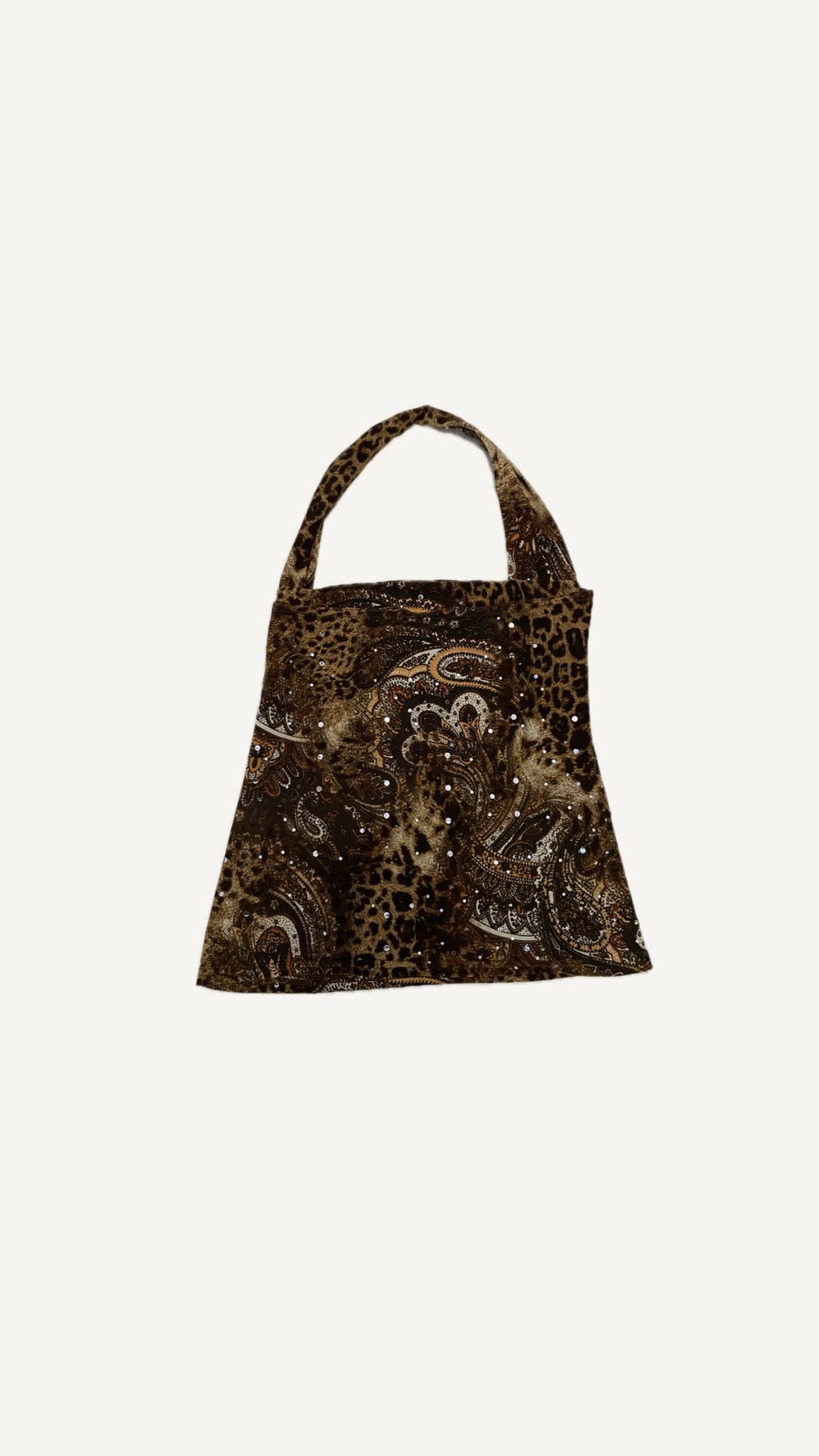 2000’s Leopard Paisley Rhinestone Halter Top