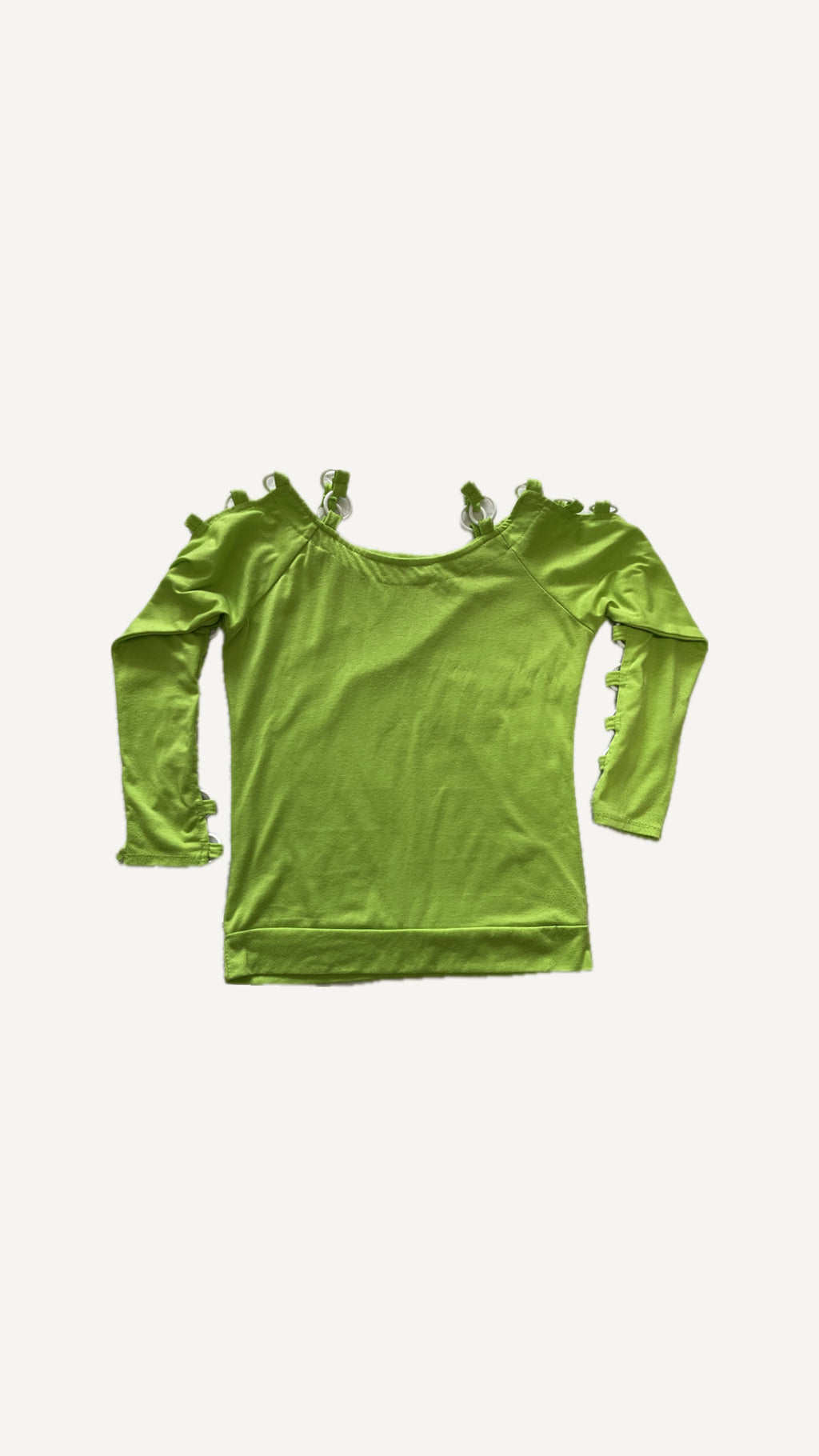 2000's Neon Green Graphic Top
