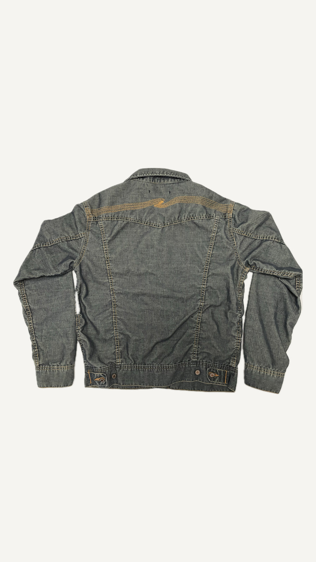 Vintage Pinstripe Denim Jacket