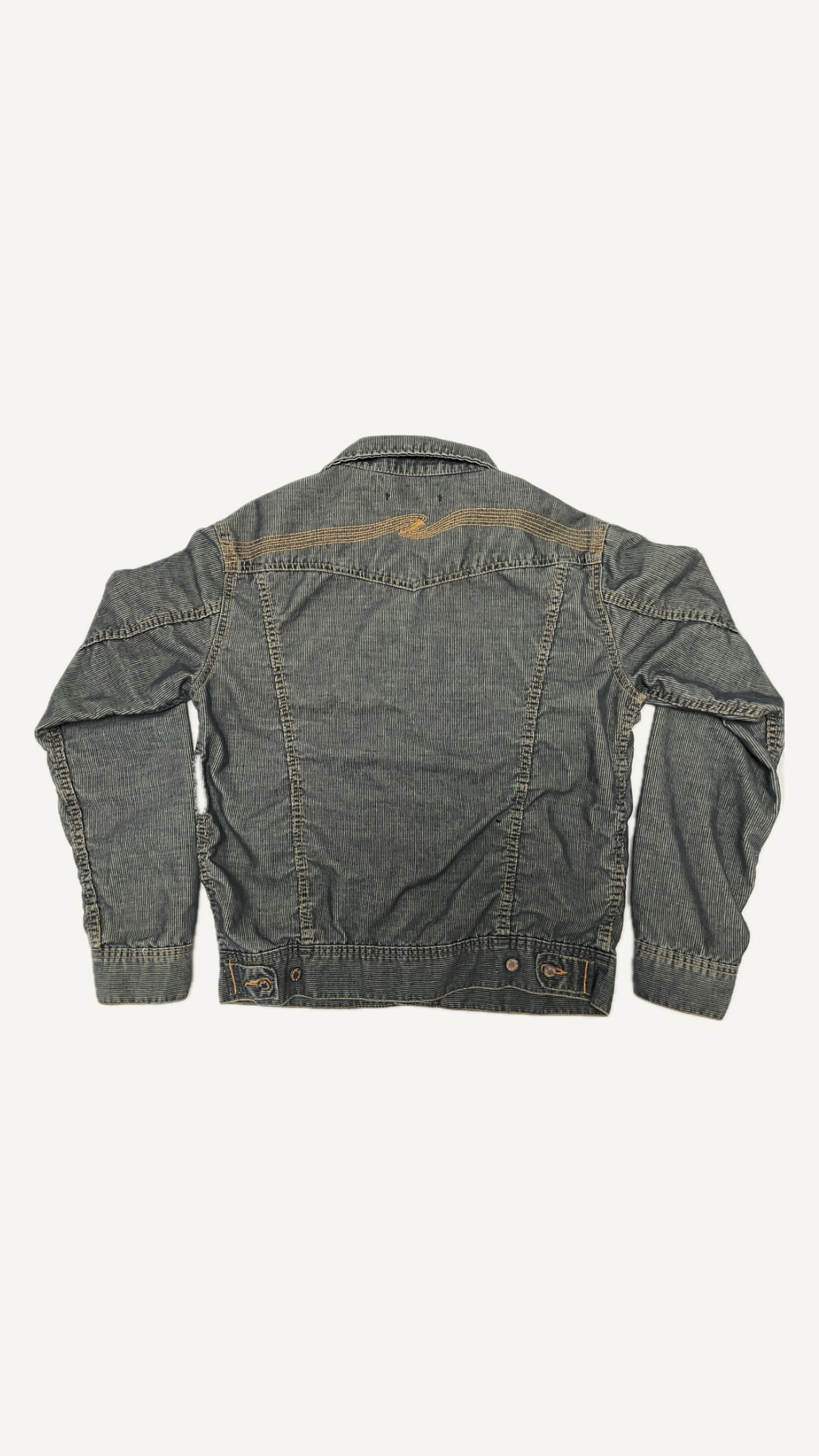 Vintage Pinstripe Denim Jacket