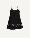2000’s Flower Details Black Slip Dress