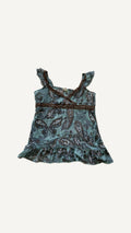 2000's Paisley Tie-Strap Cami Top