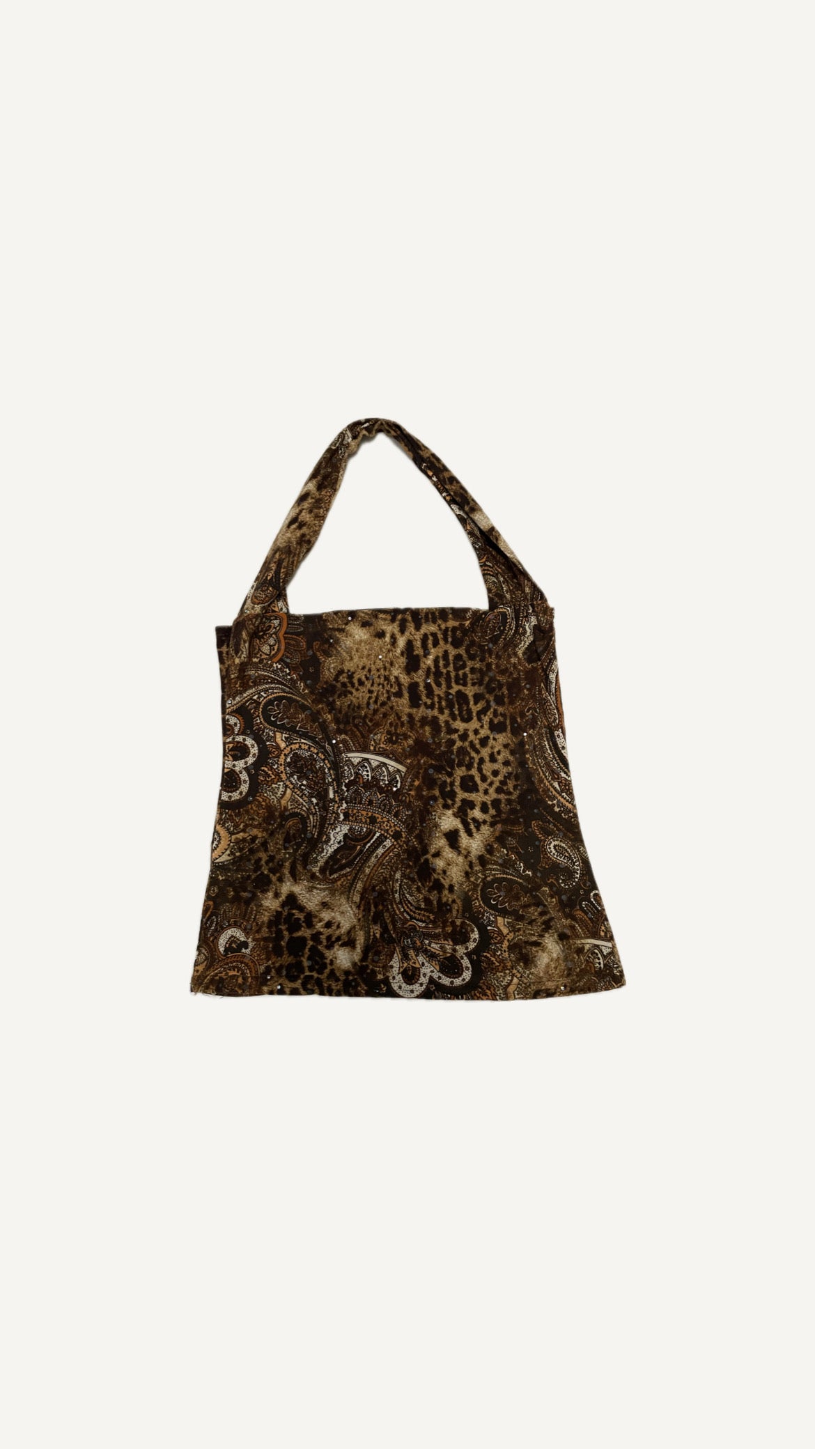 2000’s Leopard Paisley Rhinestone Halter Top