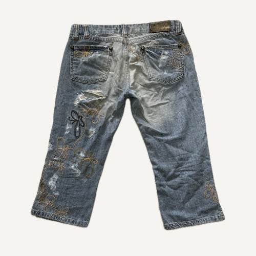 2000's Dolce & Gabbana Embroidered Capri Jeans