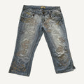 2000's Dolce & Gabbana Embroidered Capri Jeans