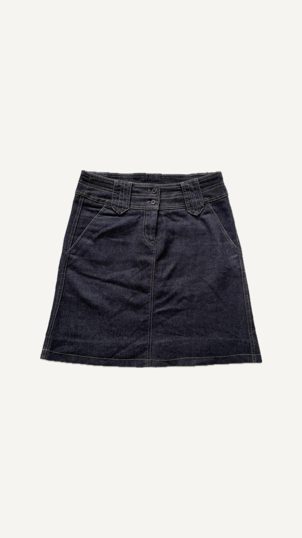 Vintage Dark Wash Denim Mini Skirt