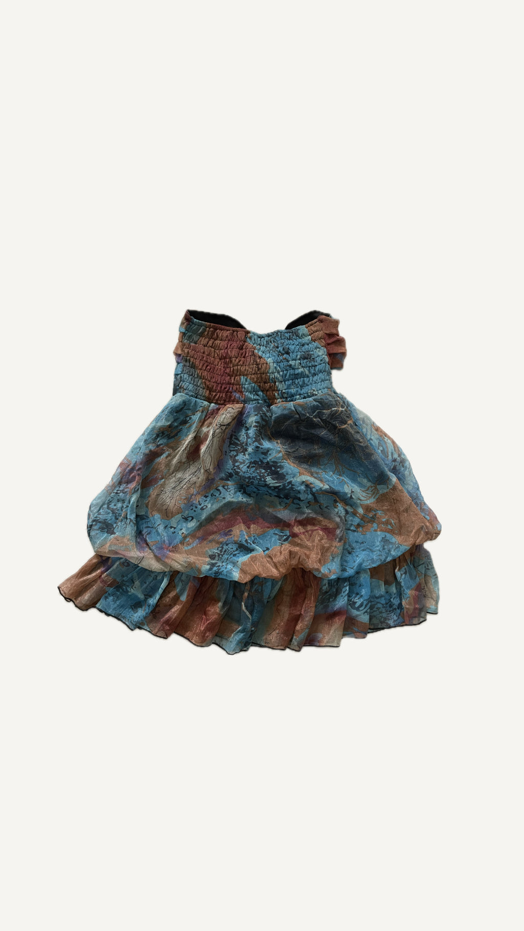 2000's Strapless Chiffon Mini Dress / Top