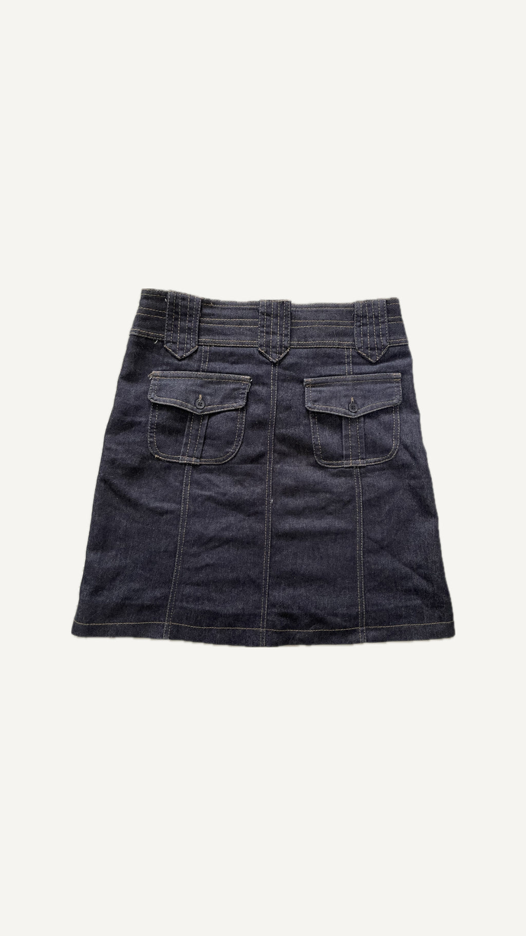 Vintage Dark Wash Denim Mini Skirt