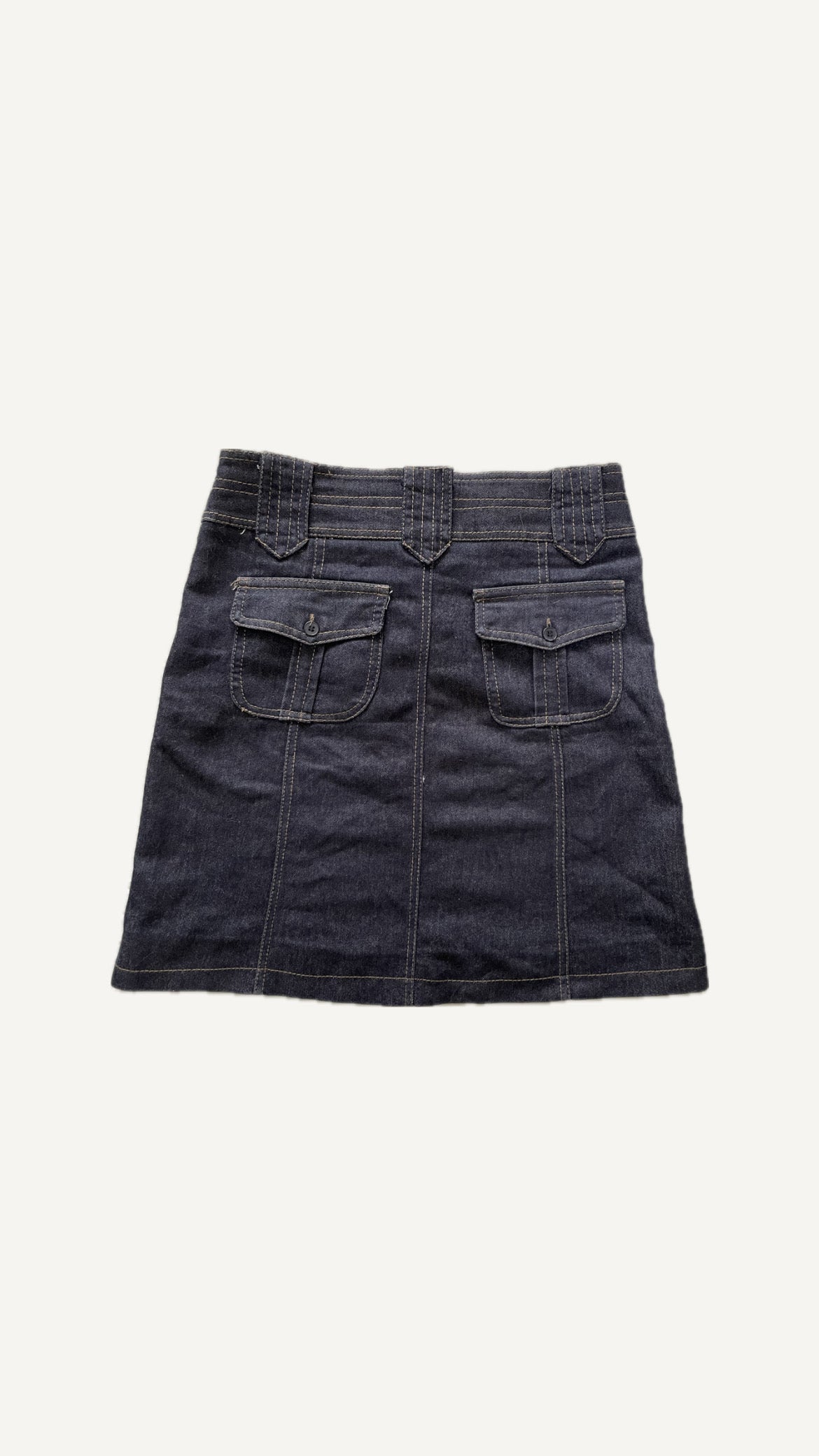Vintage Dark Wash Denim Mini Skirt