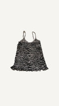2000's Zebra Print Chiffon Cami Top