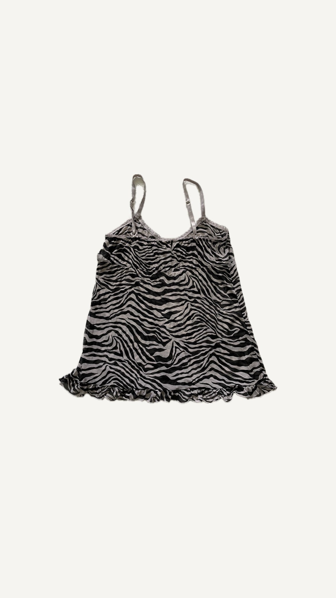 2000's Zebra Print Chiffon Cami Top