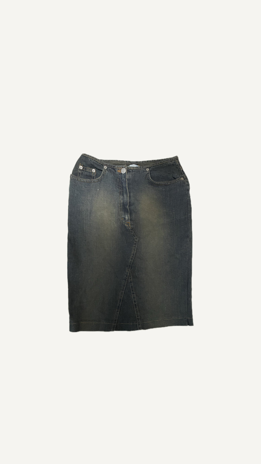 2000's Dark Wash Denim Midi Skirt