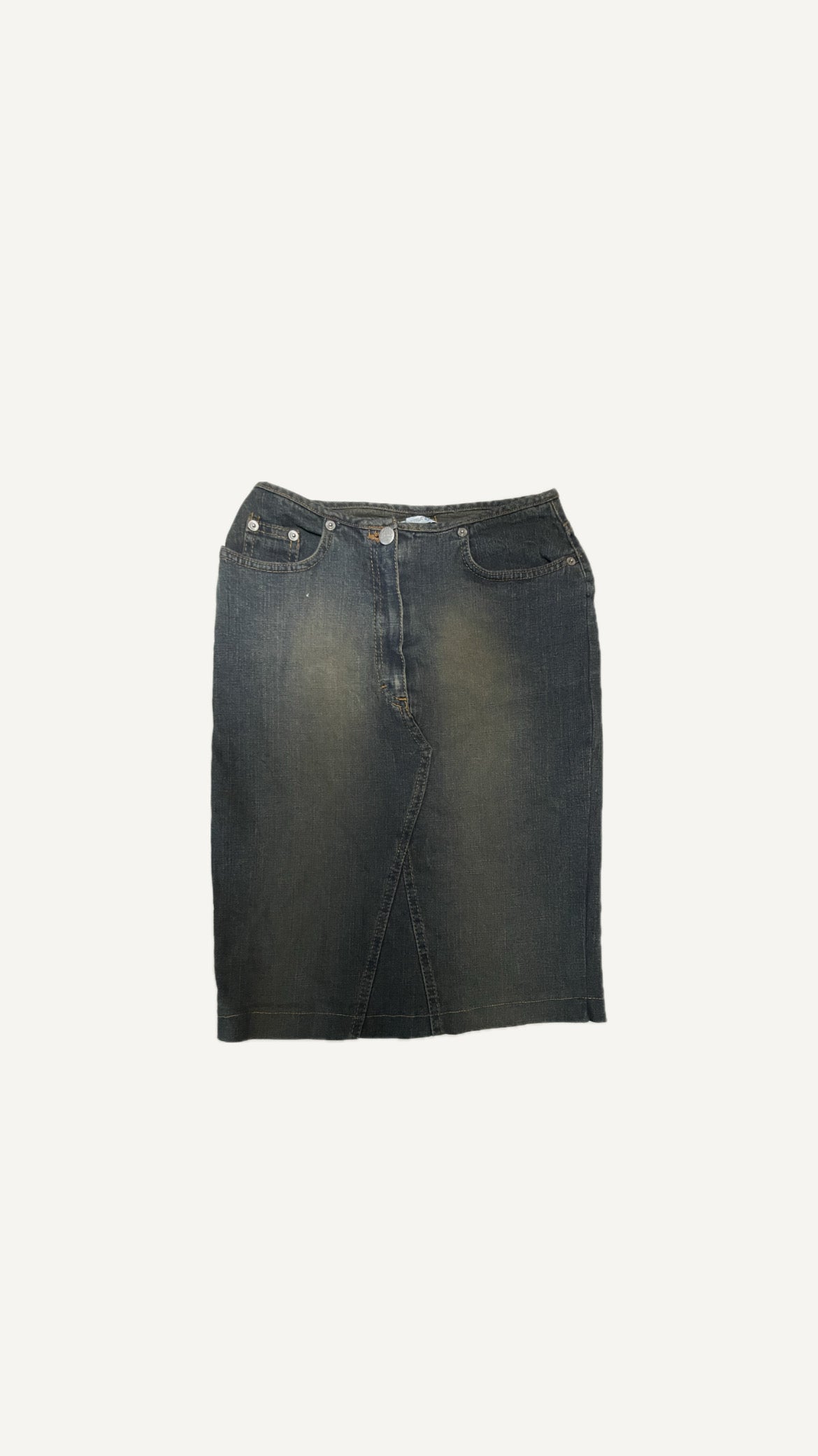 2000's Dark Wash Denim Midi Skirt