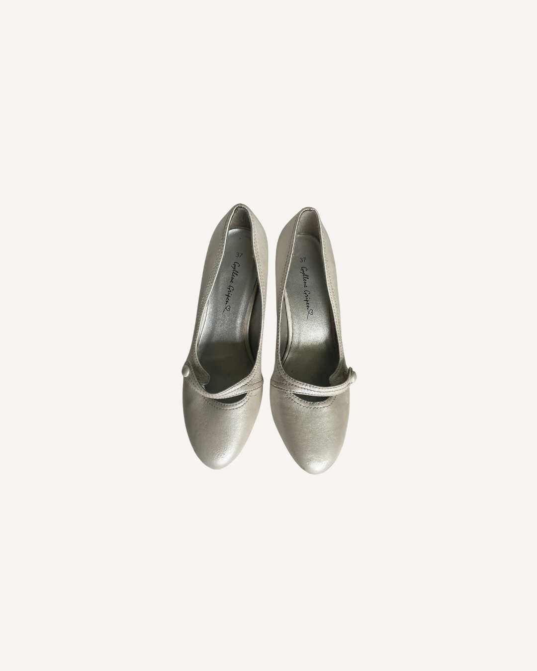 Vintage Mary Jane White Heels