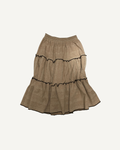 Vintage Tiered Ruffle Midi Skirt